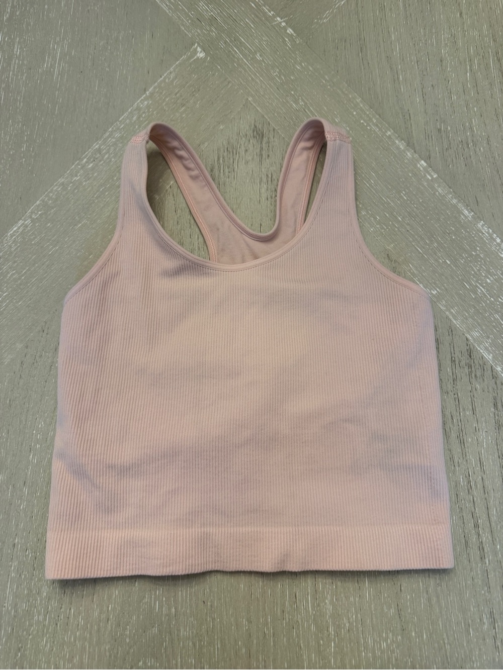 DSG Light Pink Ribbed Racerback Sports Bra XS